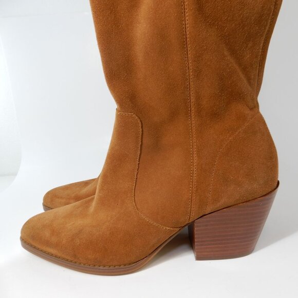 Michael Kors Harlow Over The Knee OTK BOOTS Size 9 Brown Suede Side Zip NEW $325 - Picture 9 of 15